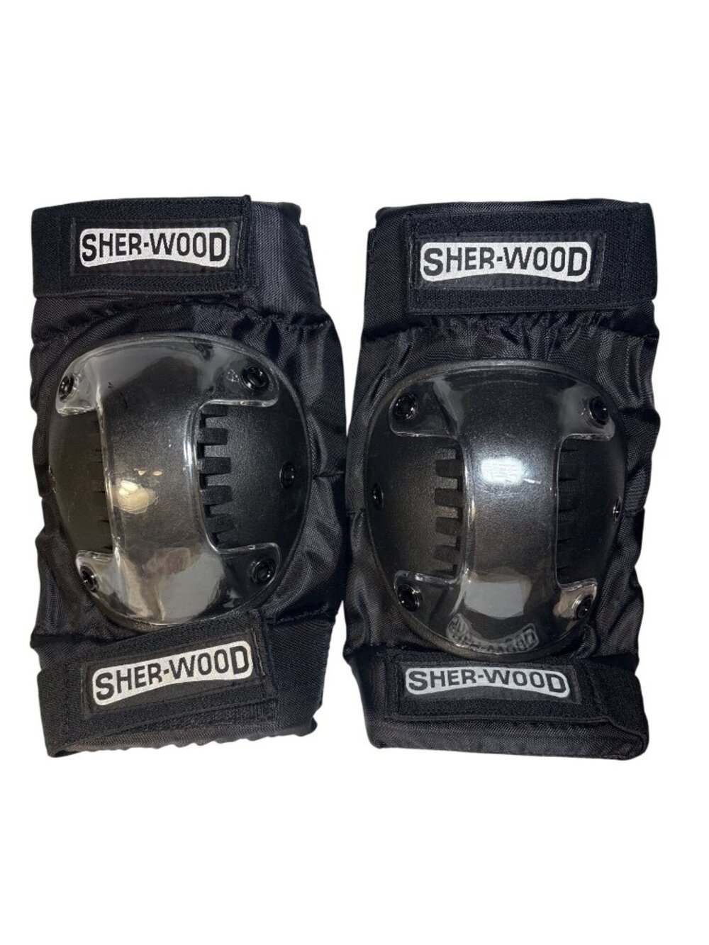 SherWood Protective Knee Pads Black With Hard Shell Inline Skating